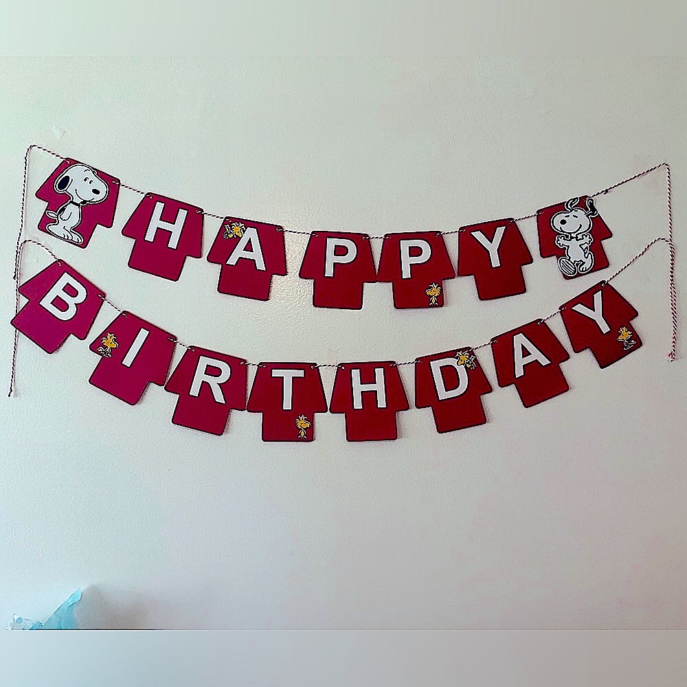 Snoopy Happy Birthday Banner